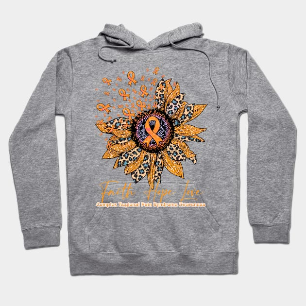 Complex Regional Pain Syndrome Awareness - Sunflower faith hope love Hoodie by vamstudio